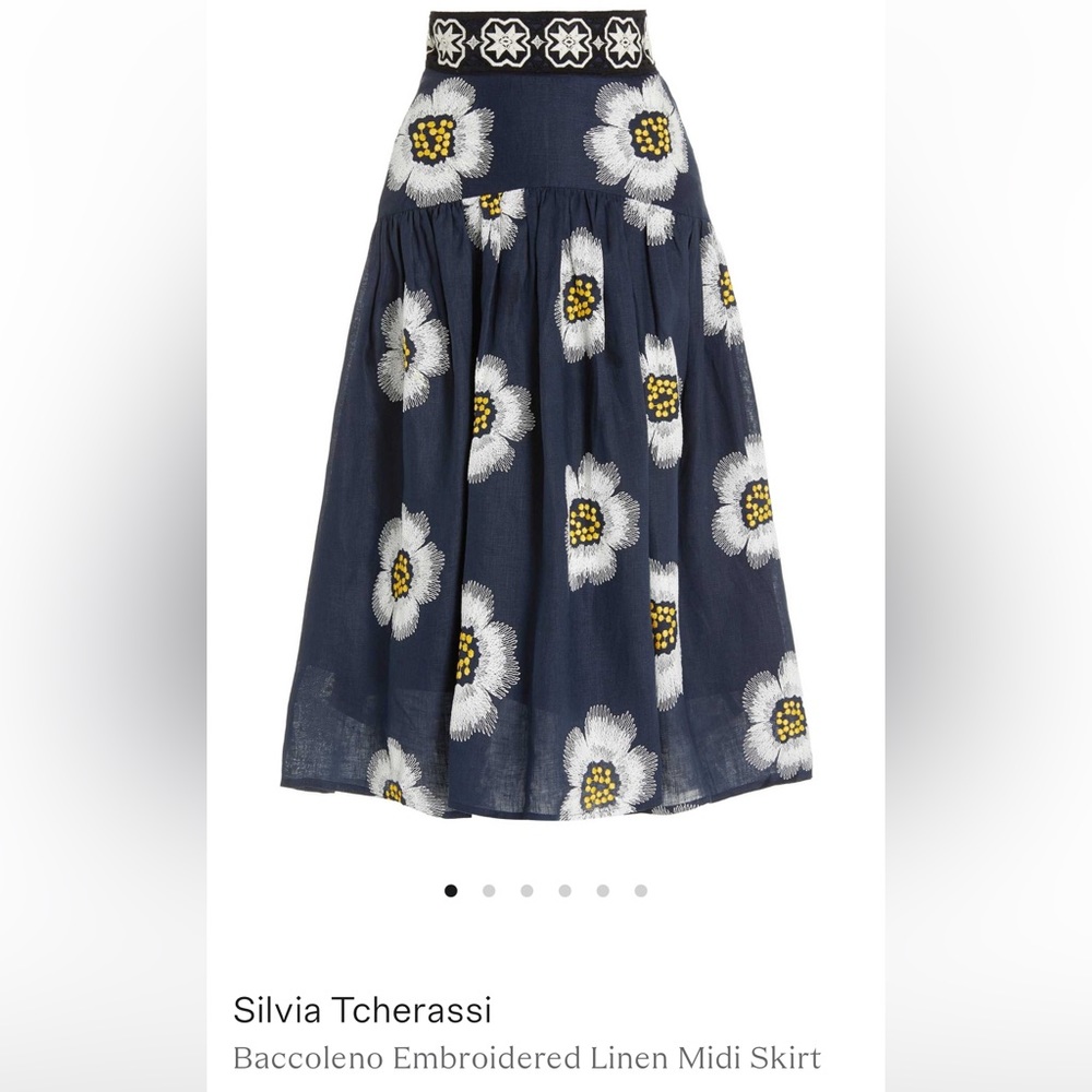 FOUND! Silvia Tcherassi Baccoleno Embroidered Skirt Size XS/S